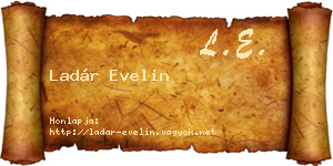 Ladár Evelin névjegykártya